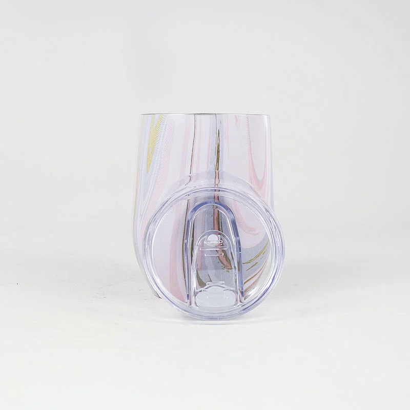 Amazon hot selling colored wine glasses wholesale  double wall stemless wine glass