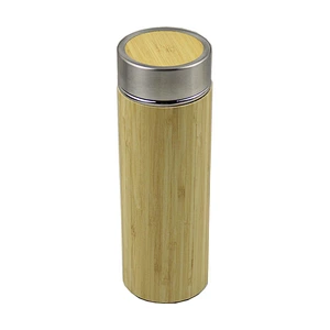 Factory Wholesale 350ml Stainless Steel Vacuum Insulated Bamboo Water Bottle