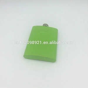 Hot Sale Green Flask Girls Hip Screw Cap whisky hip flask stainless steel hip flasks
