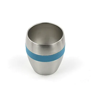 amazon hot selling Coffee cup Egg-shaped double wall stainless steel stemless wine glasses