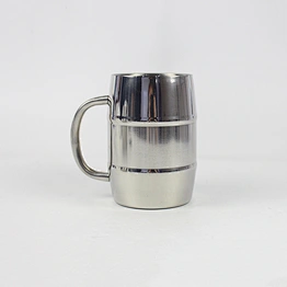 Hot sale beer mug,450ml double wall mug with lid customized logo coffee mug