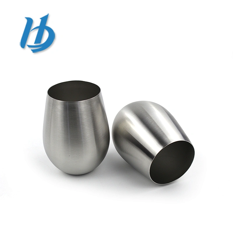 Factory direct sale 16 oz single wall egg shape 304 stainless wine glass