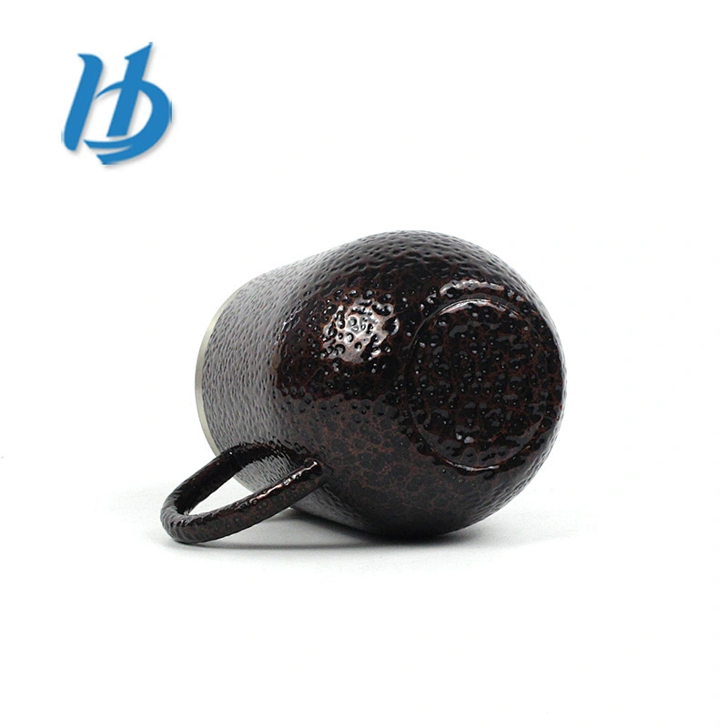 High quality 12 oz 304 stainless steel hammer black wine glass