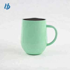 Promotional travel mug 12 oz stainless steel wine tumbler with lid insulated glass stainless steel tumbler