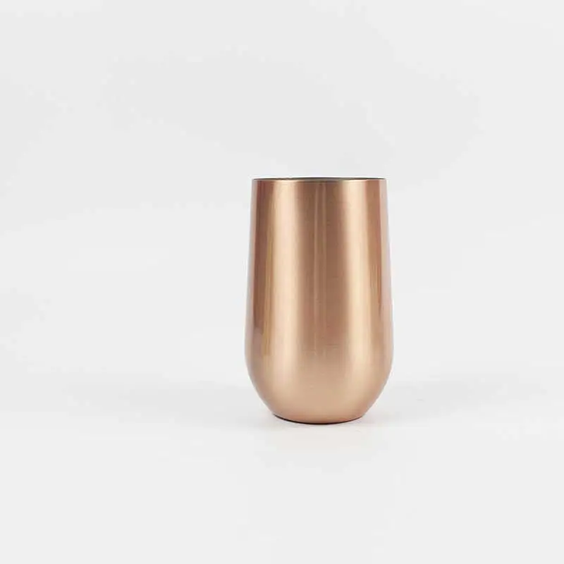 Stainless Steel Stemless Wine Glass Tumbler with Lid,16 oz Double Wall Vacuum Insulated Travel Tumbler Cup for Coffee, Wine