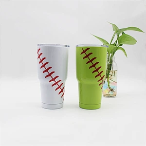 Personalized ceramic double wall vacuum Insulated Spray Painting 30oz Stainless Steel Wine Tumbler With Lid