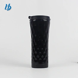 Elegant coffee mug,500ml double wall stainless steel mug with hammer pointed for trip