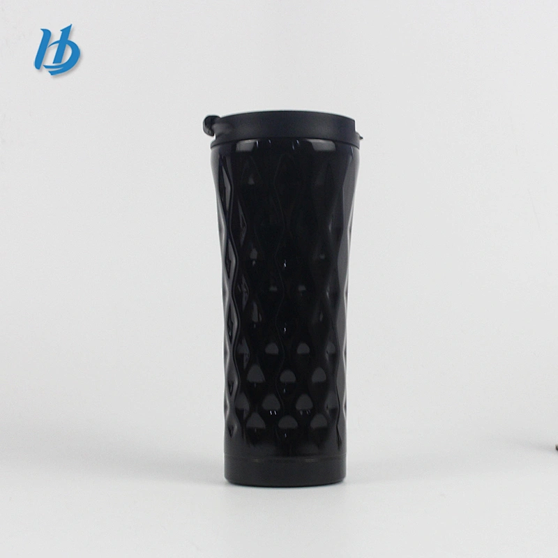 Elegant coffee mug,500ml double wall stainless steel mug with hammer pointed for trip