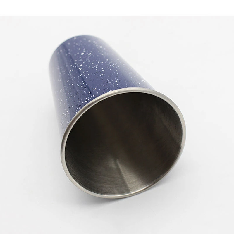 Hot selling single  wall steel tumbler  colored glass beer cup beer cup 500ml steel beer cups