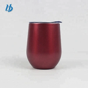Yongkang wholesale double wall bling cup with lid ,12 oz steel insulated wine glass tumbler