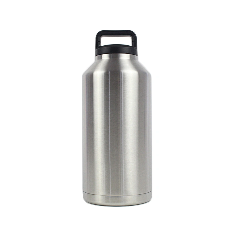 Double wall 64oz stainless steel vacuum flask drinking cup with portable lid stainless steel spray bottles