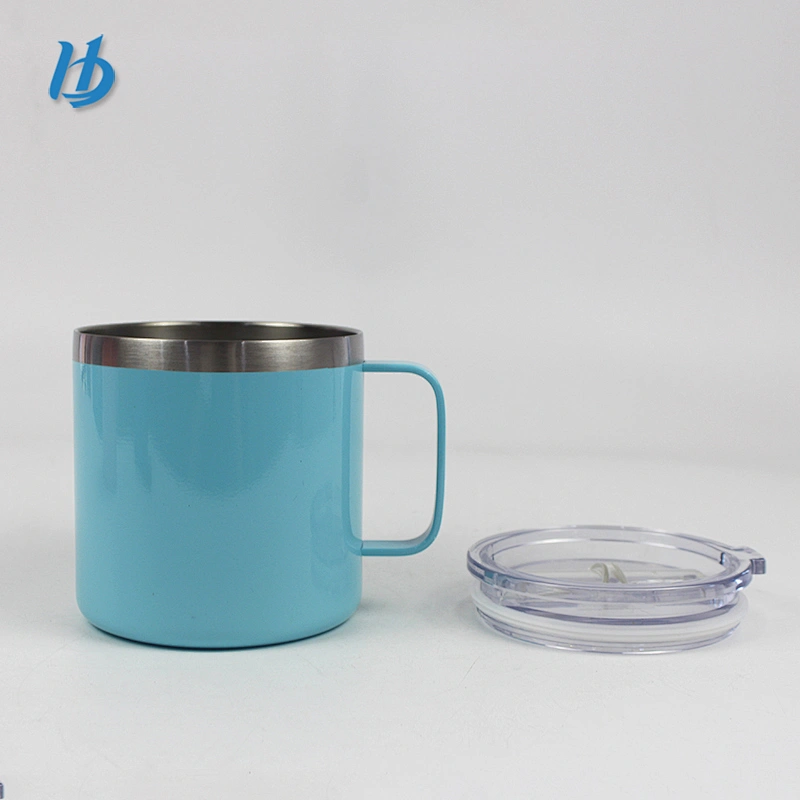 Pretty travel mug food grade 304 stainless steel mug,double wall beer mug vacuum tumbler with handle