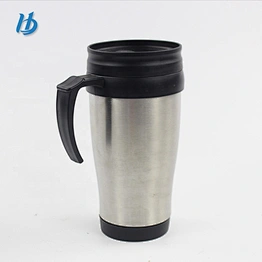 400ml double layer travel cup with handle outdoor portable car travel cup customized logo