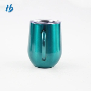 Simple design double wall wine tumbler 12oz wine glass customized logo