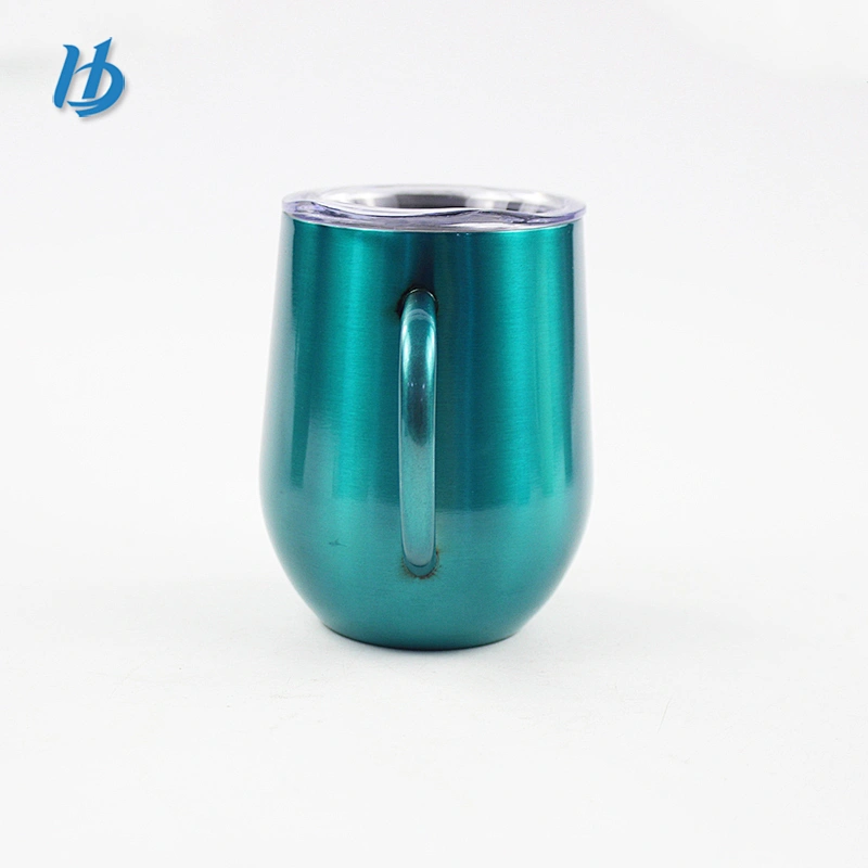 Simple design double wall wine tumbler 12oz wine glass customized logo