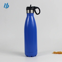 Elegant water bottle 500ml insulated stainless steel cola bottle with straw cutsomzied logo