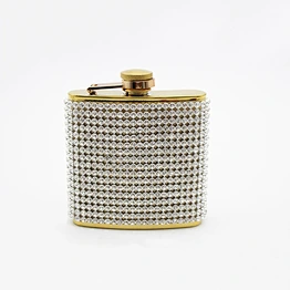 Custom Stainless Steel Single Wall Leather Hip Flask