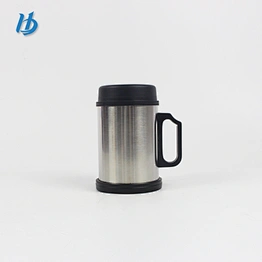 Travel mug stainless steel mug double wall silver color customized logo