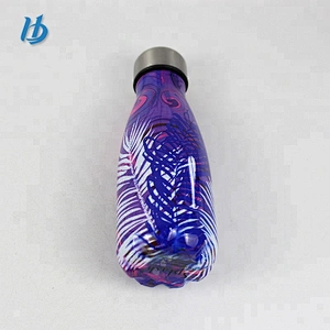Cute sports water bottle,350ml double wall stainless  cola water bottle customized logo