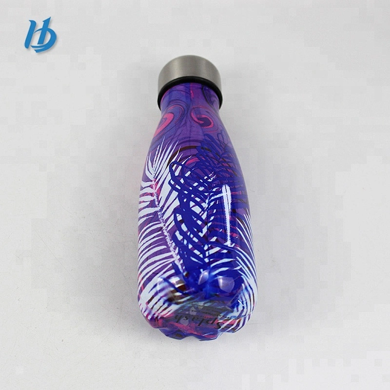 Cute sports water bottle,350ml double wall stainless  cola water bottle customized logo