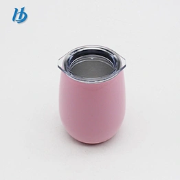 Amazon hot sale wine glass,9oz double wall painting stainless steel wine glass