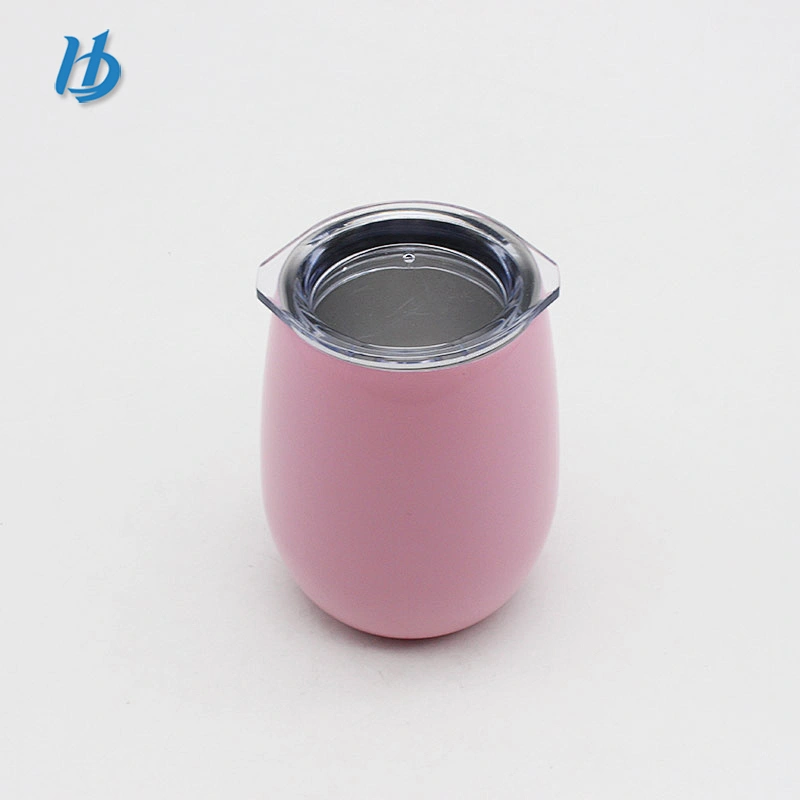 Amazon hot sale wine glass,9oz double wall painting stainless steel wine glass