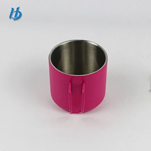 Personalized coffee mug double wall mug powder coated on the surface best stainless steel travel mug