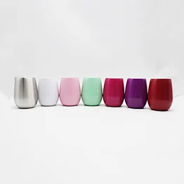 Wholesale double wall vacuum insulated stainless steel irish wine tumbler cups with lid