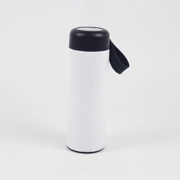 Stainless Steel Thermal Motivational Water Bottle BPA Free with Silicone Rope