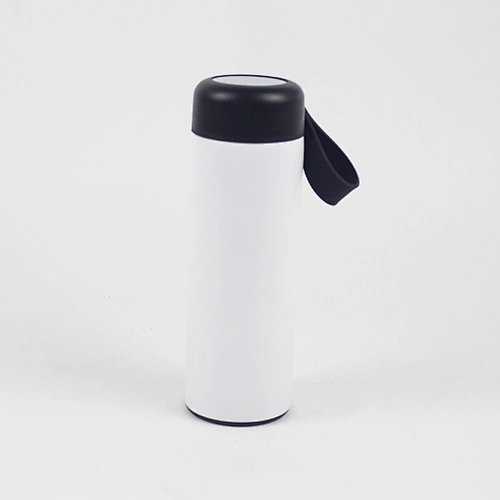 Stainless Steel Thermal Motivational Water Bottle BPA Free with Silicone Rope