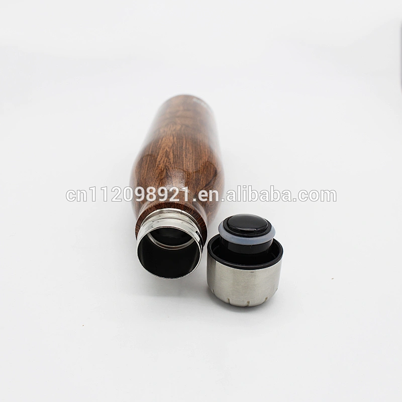 european style factory wholesale vacuum bottle stainless steel cola vacuum bottle sport water bottle with cup brush