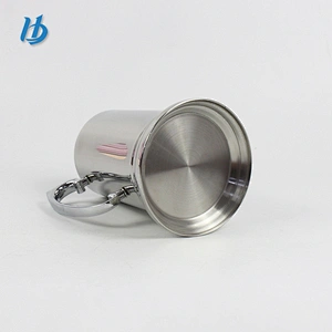 Elegant mug tall beer mug silver color ,travel mug with handle