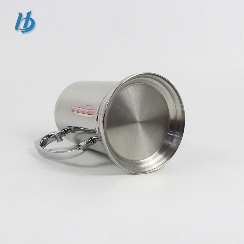 Elegant mug tall beer mug silver color ,travel mug with handle