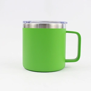 Amazon hot selling Insulated Beer Mug customized logo print enamel beer coffee mug, metal steel sublimation mugs