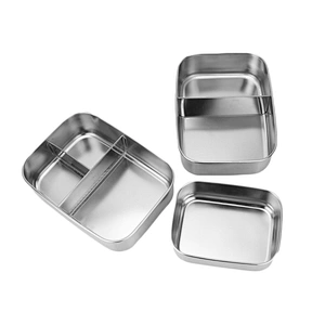 New design nicety stainless steel lunch box,single wall silver color lunch box for school children