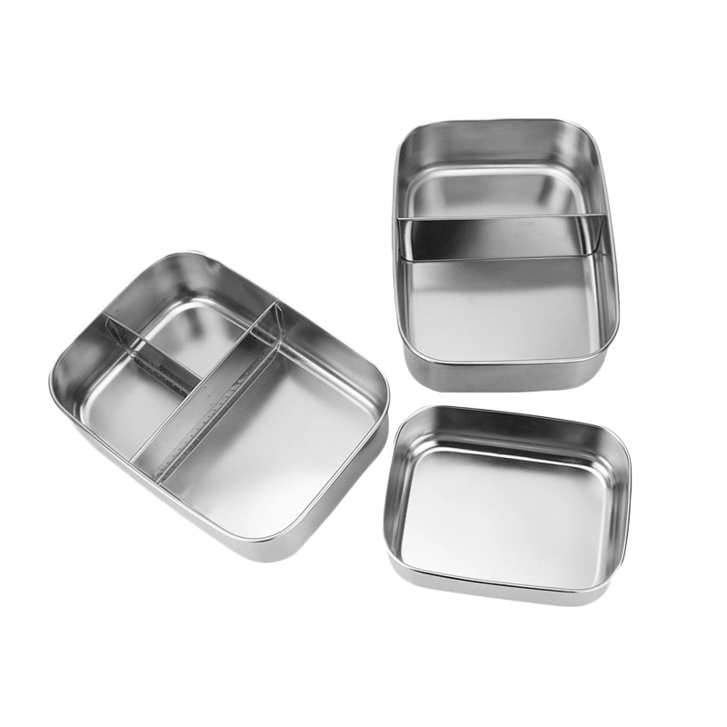 New design nicety stainless steel lunch box,single wall silver color lunch box for school children