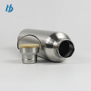 Hot selling sport style double wall stainless steel insulation camping vacuum flasks with metal cap for portable
