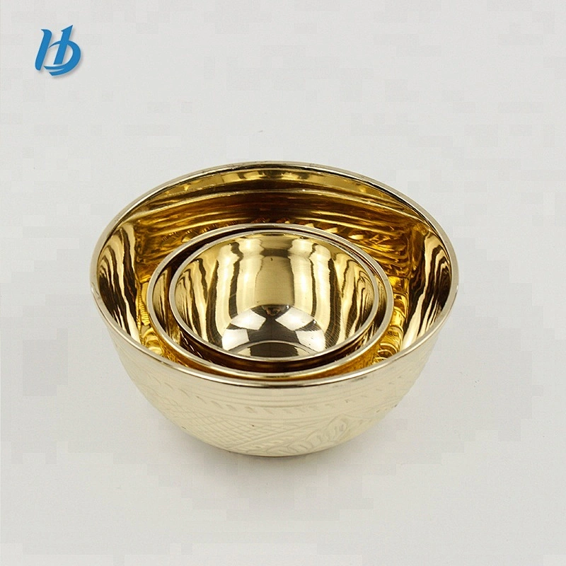 2017 yongkang hibour premium quality single layer pure copper 100% hand engraving bowl