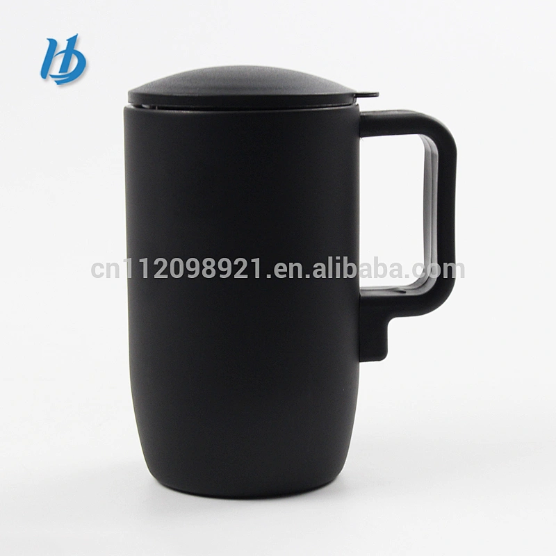 2018 fashion design double wall cup,stainless steel double wall cup with lid and handle