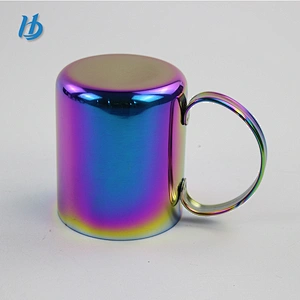 Silver Portable Stainless Steel camping Water Cup for Camping Hiking Mountaineering with stainless steel folding handle