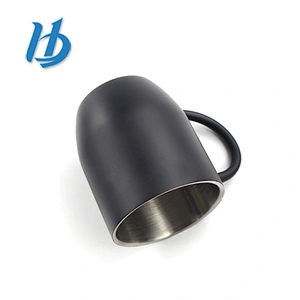 Matte black painting coffee mug,450ml double wall funny coffee mugs with high quality coffee mug manufacturer