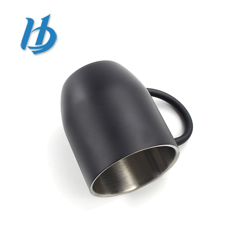 Matte black painting coffee mug,450ml double wall funny coffee mugs with high quality coffee mug manufacturer