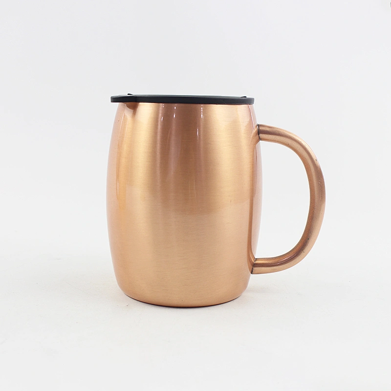 Copper plated beer mug,500ml double wall not vaccum cold beer mugs