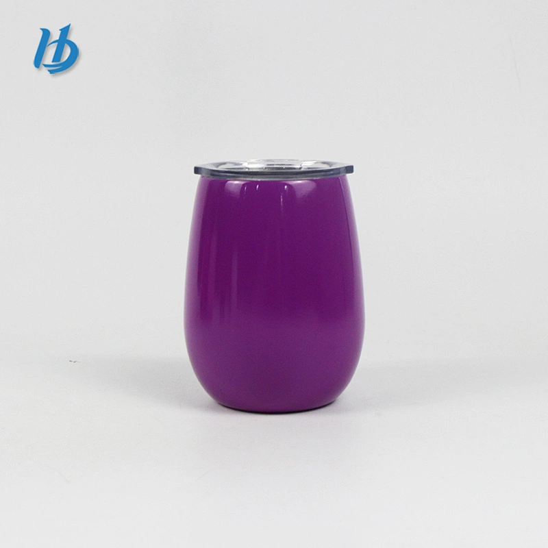 Elegant stemless wine glass,9oz double wall  wine glass customized logo