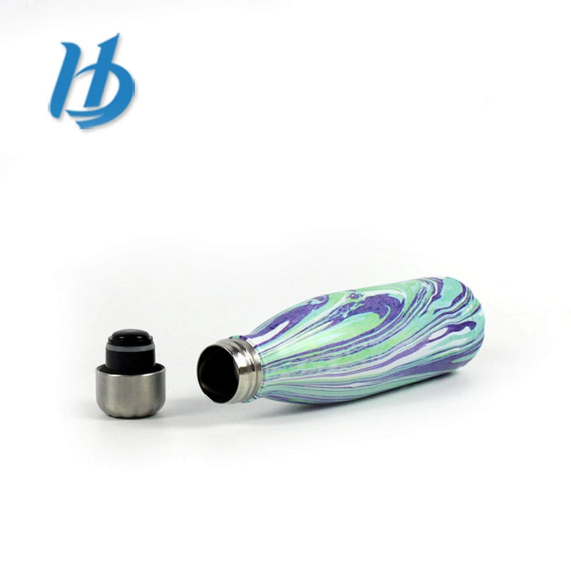 Attractive design water transfer printing stainless steel sport water bottle