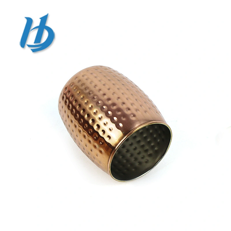 Factory Cheap price personalized beautiful roll edge stainless steel copper mug with hammer