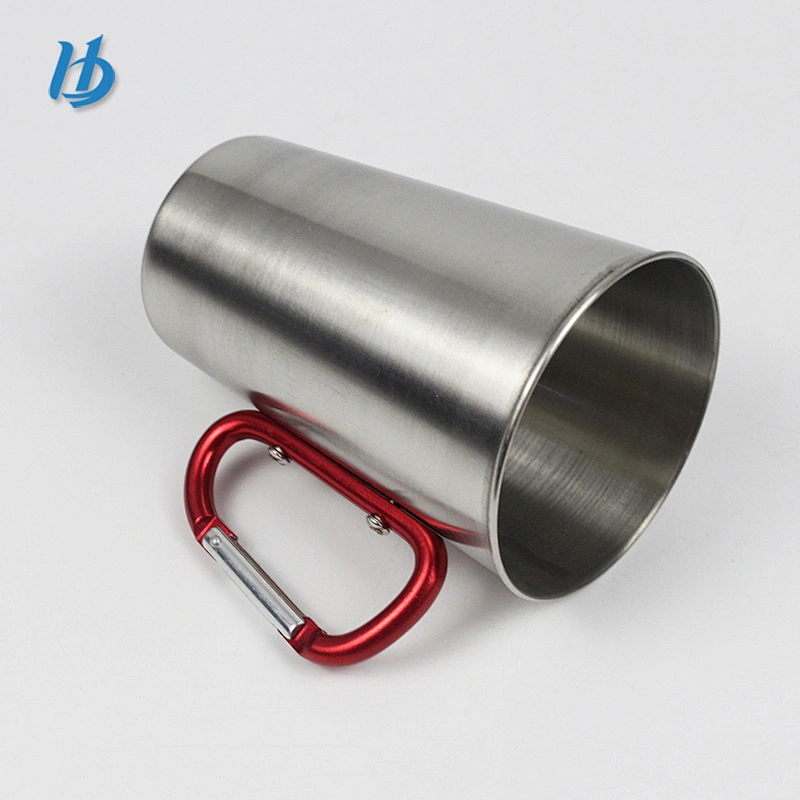 Personalized stainless steel mug,450ml camping mug with handle wholesale