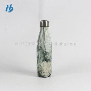 Attractive stainless steel hot water bottle,500ml double wall cola shaped water bottle