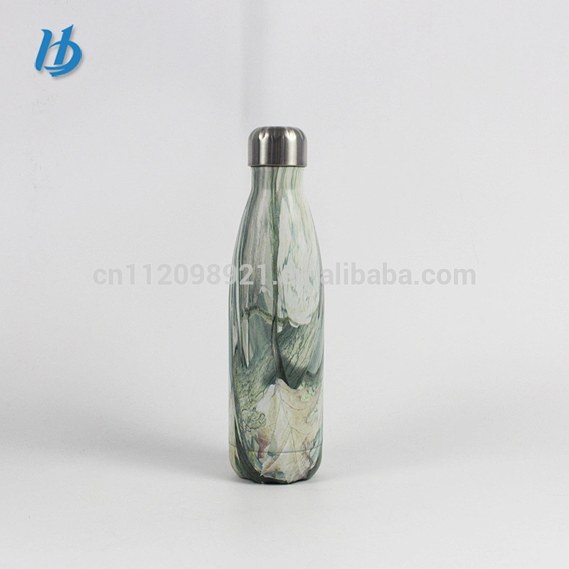 Attractive stainless steel hot water bottle,500ml double wall cola shaped water bottle