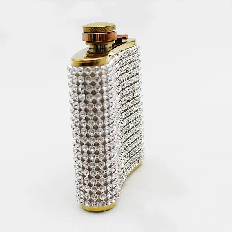 Custom Stainless Steel Single Wall Leather Hip Flask